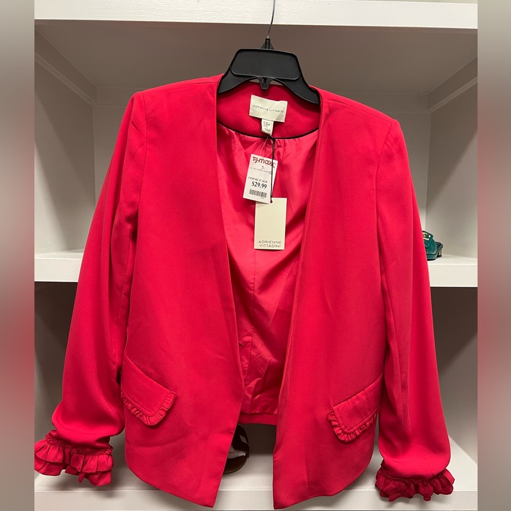 Ruffle Fuchsia Blazer